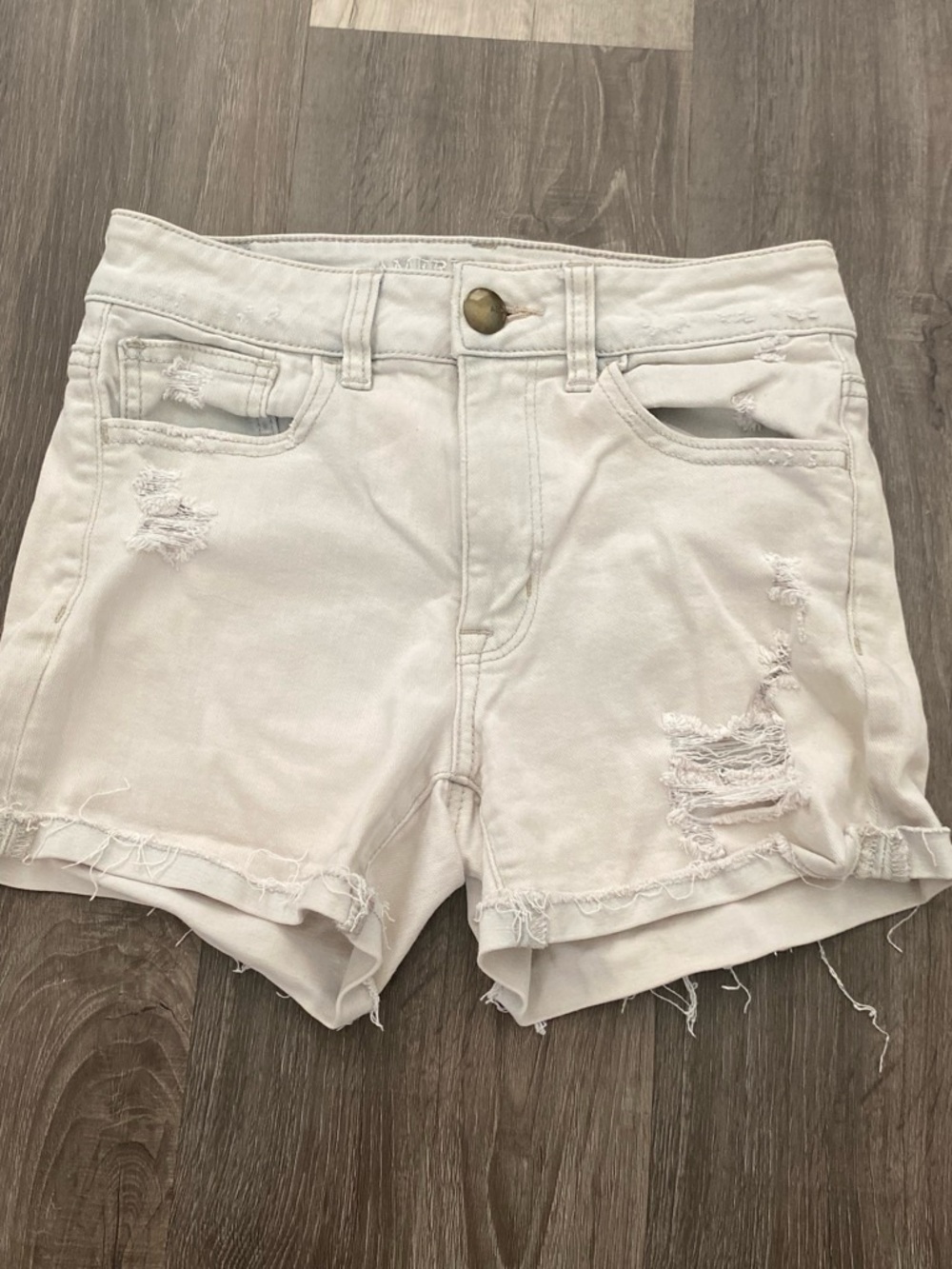 American Eagle White/Blue/Cream Shorts